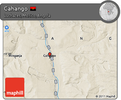 Shaded Relief Map of Cahango