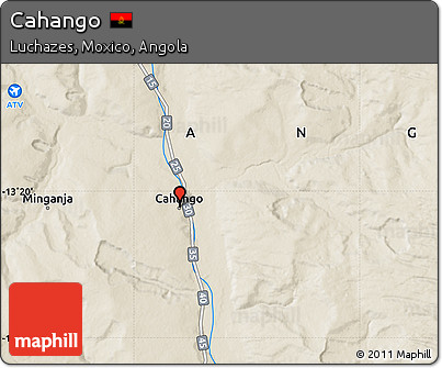 Shaded Relief Map of Cahango