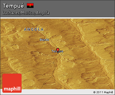 Physical Panoramic Map of Tempué