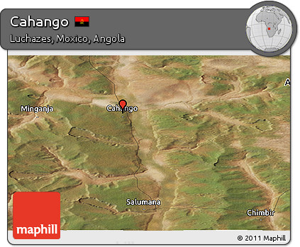 Satellite Panoramic Map of Cahango