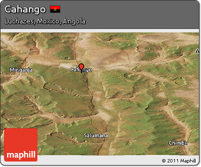 Satellite Panoramic Map of Cahango