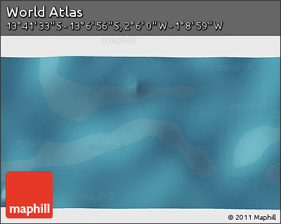 Satellite 3D Map of the Area around 13° 24' 15" S, 1° 37' 30" W