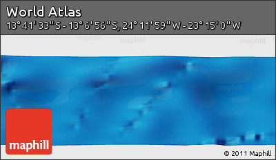Shaded Relief Panoramic Map of the Area around 13° 24' 15" S, 23° 43' 30" W