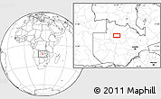 Blank Location Map of the area around 13° 24' 15" S, 25° 34' 30" E