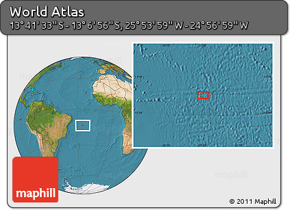 Satellite Location Map of the Area around 13° 24' 15" S, 25° 25' 29" W