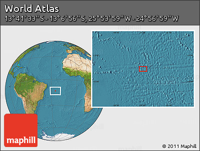 Satellite Location Map of the Area around 13° 24' 15" S, 25° 25' 29" W