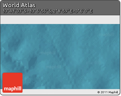 Satellite 3D Map of the Area around 13° 24' 15" S, 2° 37' 30" E