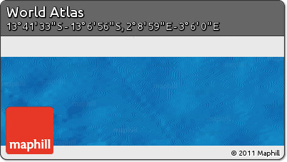 Physical Panoramic Map of the Area around 13° 24' 15" S, 2° 37' 30" E