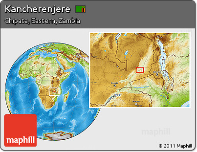 Physical Location Map of Kancherenjere