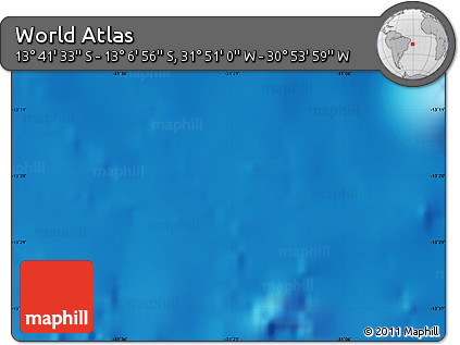 Physical Map of the Area around 13° 24' 15" S, 31° 22' 30" W