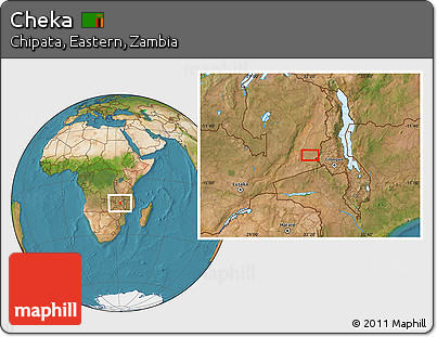 Satellite Location Map of Cheka
