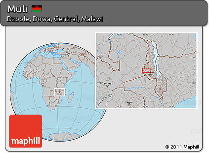 Gray Location Map of Muli