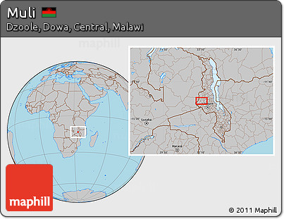 Gray Location Map of Muli