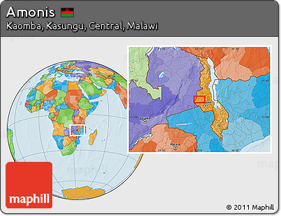 Political Location Map of Amonis