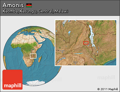 Satellite Location Map of Amonis