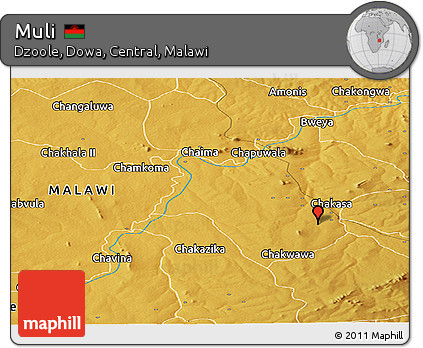 Physical Panoramic Map of Muli