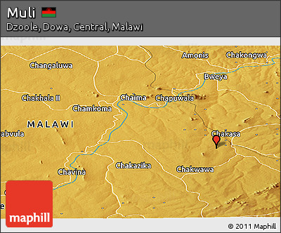 Physical Panoramic Map of Muli