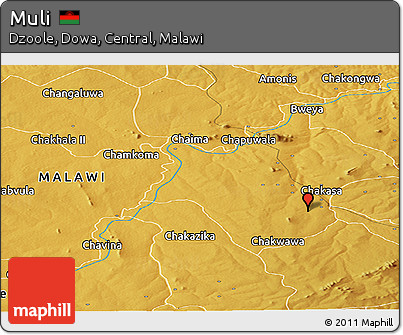 Physical Panoramic Map of Muli
