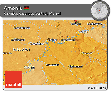 Political Panoramic Map of Amonis