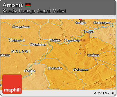 Political Panoramic Map of Amonis