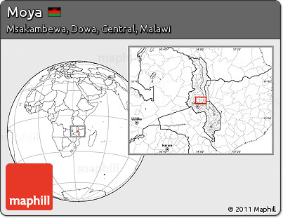 Blank Location Map of Moya