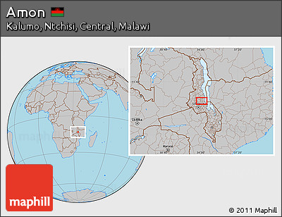 Gray Location Map of Amon