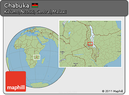 Savanna Style Location Map of Chabuka