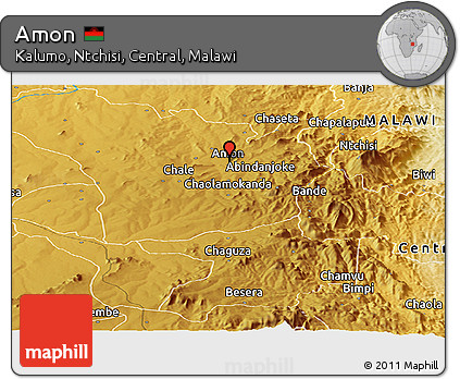 Physical Panoramic Map of Amon