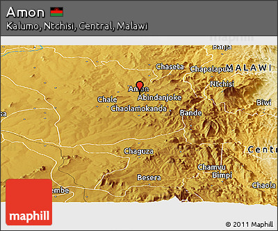Physical Panoramic Map of Amon