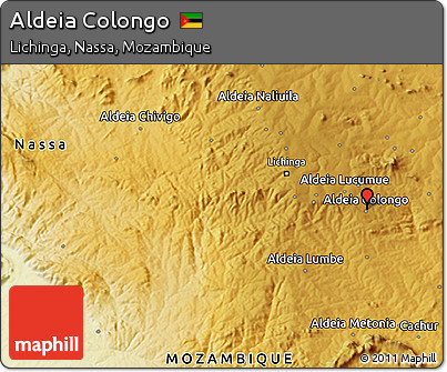 Physical 3D Map of Aldeia Colongo