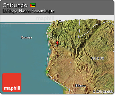 Satellite 3D Map of Chitundo