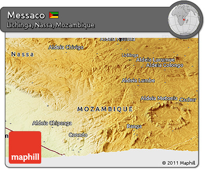 Physical Panoramic Map of Messaco