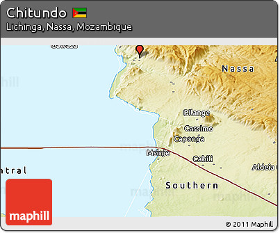Physical Panoramic Map of Chitundo