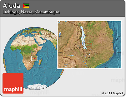 Satellite Location Map of Aiuda