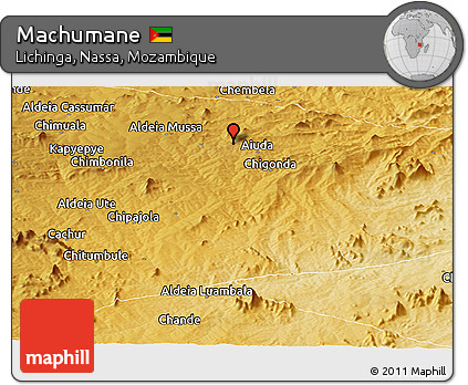Physical Panoramic Map of Machumane