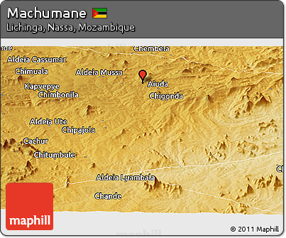 Physical Panoramic Map of Machumane