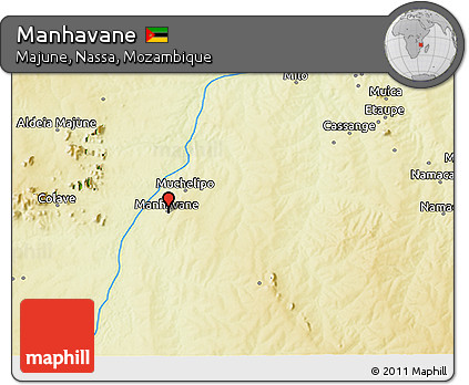 Physical 3D Map of Manhavane