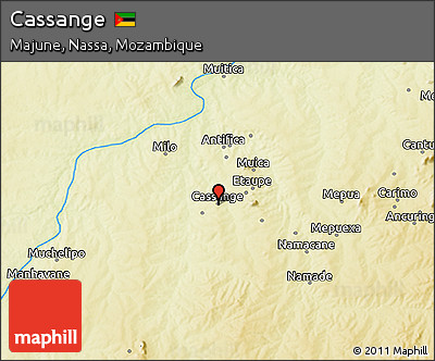 Physical 3D Map of Cassange