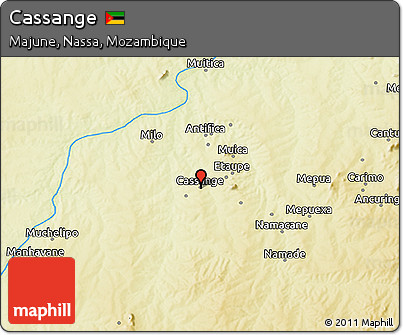 Physical 3D Map of Cassange
