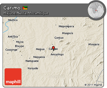 Shaded Relief 3D Map of Carimo