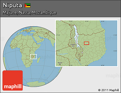 Savanna Style Location Map of Niputa