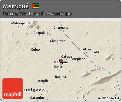 Shaded Relief 3D Map of Merripué