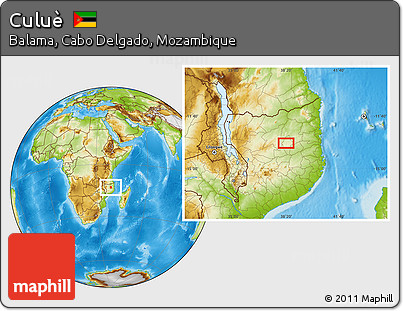 Physical Location Map of Culuè