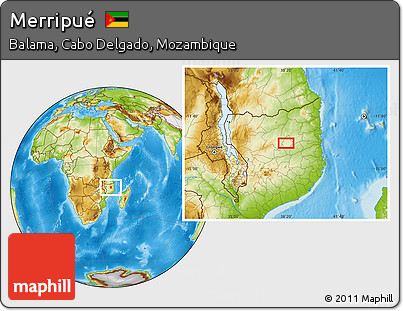 Physical Location Map of Merripué