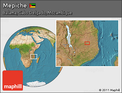 Satellite Location Map of Mepiche