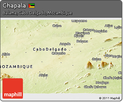 Physical Panoramic Map of Chapala