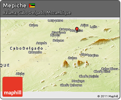 Physical Panoramic Map of Mepiche
