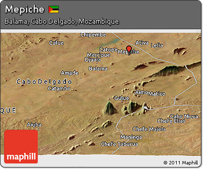 Satellite Panoramic Map of Mepiche