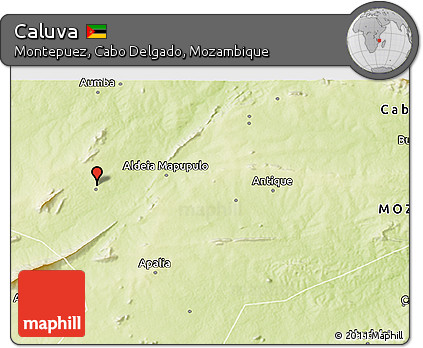 Physical 3D Map of Caluva
