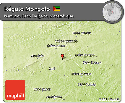 Physical 3D Map of Régulo Mongolo